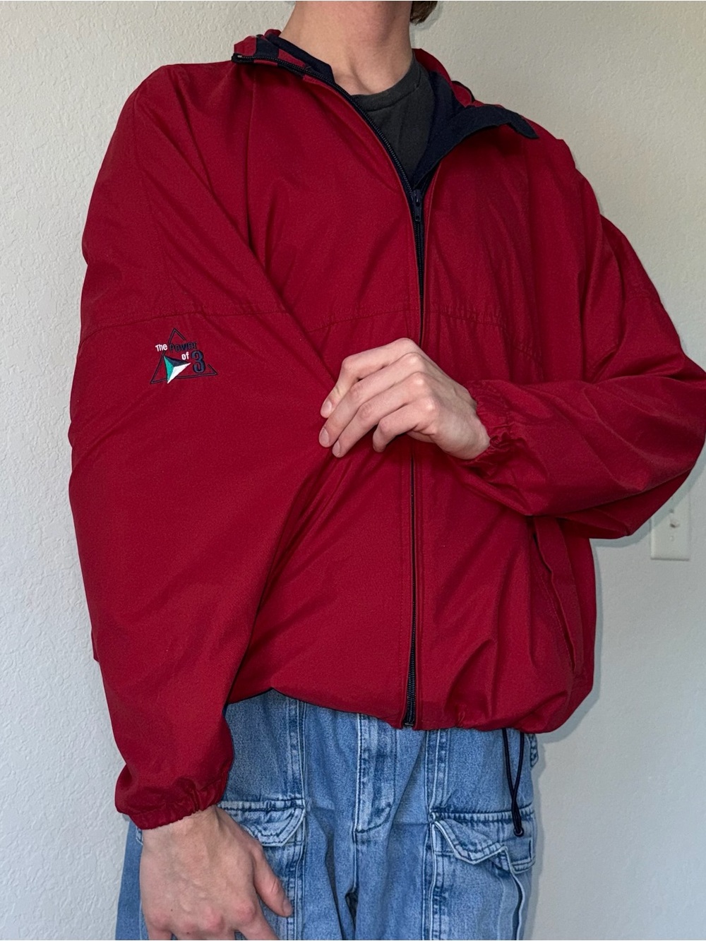 Vintage Cutter & Bucks Red Windbreaker Jacket Men’s L Lightweight Y2K 90s
